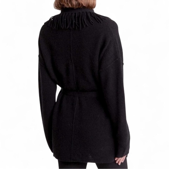 360 Cashmere Alissa Fringed Cardigan, Size Large - Picture 2 of 11